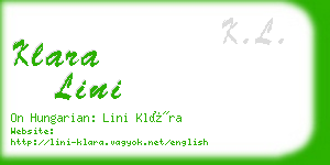 klara lini business card